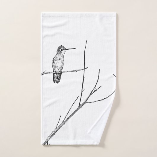 Simplement un colibri sur un bâton (Serviette à main)