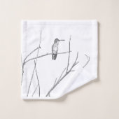 Simplement un colibri sur un bâton (Gant de toilette)