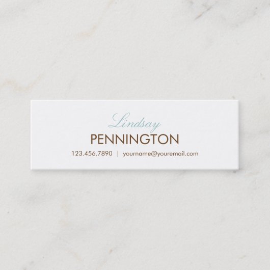 Simplement Vos Cartes D'Appel Modernes (Devant)