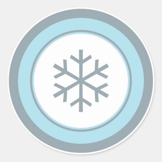 Simples autocollants de flocon gris bleu (Devant)