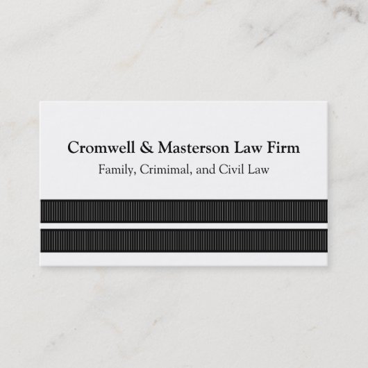 Simples Cartes de visite, Noir (Devant)