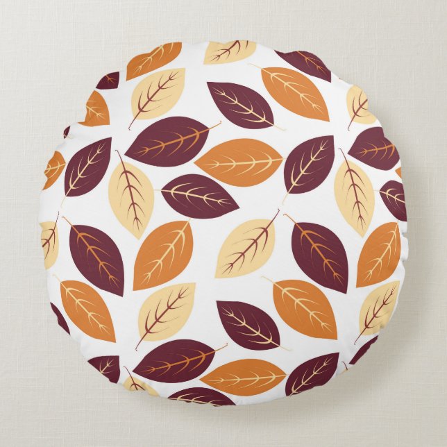 Simples feuilles d'automne Coussin rond (Devant)