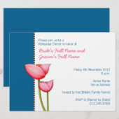 Simples fleurs bleues 2 Répétition Invitation (Devant / Derrière)