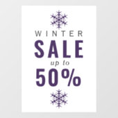 Simples flocs de neige, panneau de vente d'hiver (Feuille)