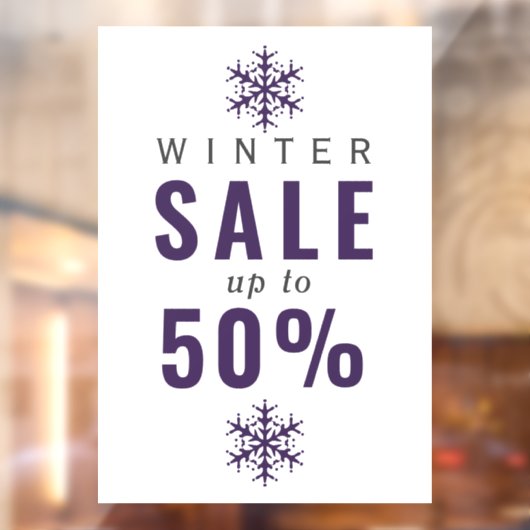 Simples flocs de neige, panneau de vente d'hiver (Feuille 2)