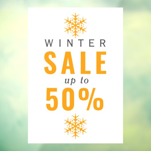 Simples flocs de neige, panneau de vente d'hiver (Feuille 3)