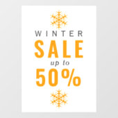 Simples flocs de neige, panneau de vente d'hiver (Feuille)