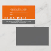 Simples gris oranges se réfèrent les cartes faites (Devant / Derrière)