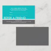 Simples gris turquoises se réfèrent les cartes (Devant / Derrière)