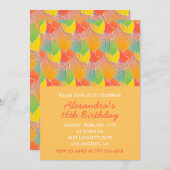 Simples invitations à 16e anniversaire Balloons Mo (Devant / Derrière)