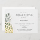 Simples invitations à la douche nuptiale ananas (Devant / Derrière)