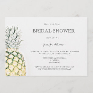 Simples invitations à la douche nuptiale ananas