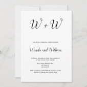 Simples invitations à un dîner de répétition monog (Devant)