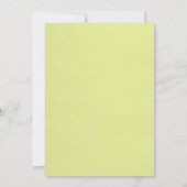 Simples invitations au mariage jaune de luxe (Dos)