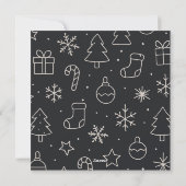 Simples Plaisirs Carte de Noël Doodle Une Photo (Dos)