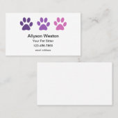 Simples Poitrines pour animaux domestiques Cartes (Devant / Derrière)