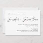 Simples répétitions de calligraphie invitations à  (Devant)