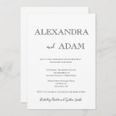 Simples répétitions de typographie invitations à d (Devant / Derrière)