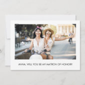 Simples seras-tu mon chef d'honneur Carte photo (Devant)