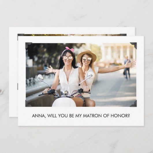 Simples seras-tu mon chef d'honneur Carte photo (Devant / Derrière)