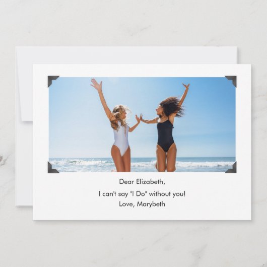 Simples Serez-Vous Mon Carte photo D'Épouse (Dos)