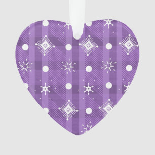 Simples Snowflakes Purple Plaid Motif