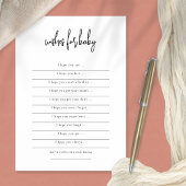 Simples souhaits de script pour carte Baby shower