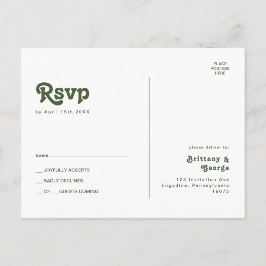 Simples vibrations rétro | Cartes de réponse de ma (Dos)