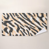 Simples vintage gribouillis zèbre léopard patte de (Serviette de bain)