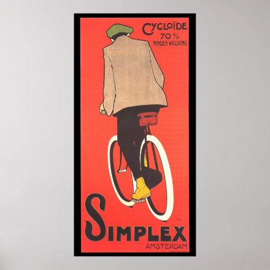 Simplexfiets Adverteren Poster kunst (Voorkant)