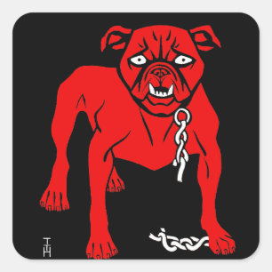 Simplicissimus Staffordshire Bul Terrier - Vierkante Sticker