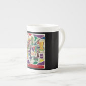 Simplicité Abstraite os Chine Mug (Devant droit)