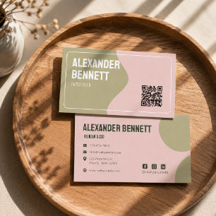Simplicité audacieuse Carte de visite scannable QR