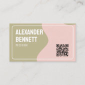 Simplicité audacieuse Carte de visite scannable QR (Devant)