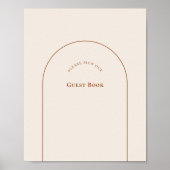 Simplicité Boho Arch ivoire Mariage du livre d'or  (Devant)