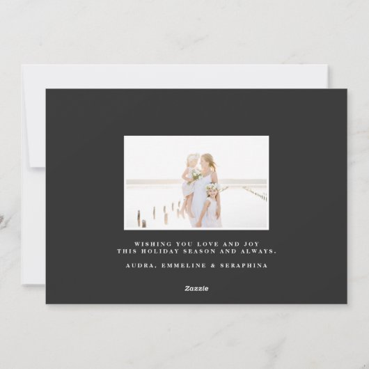 Simplicité | Carte de collage photo de vacances (Dos)