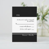 Simplicité carte rsvp noir et blanc (Debout devant)