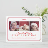 Simplicité dans la carte photo de Noël du Bébé Rou (Debout devant)