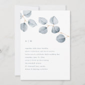 Simplicité de l'eucalyptus | Faire-part de mariage (Devant)