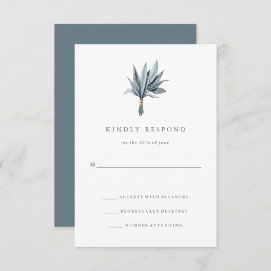 Simplicité de l'eucalyptus | Réponse mariage (Devant / Derrière)