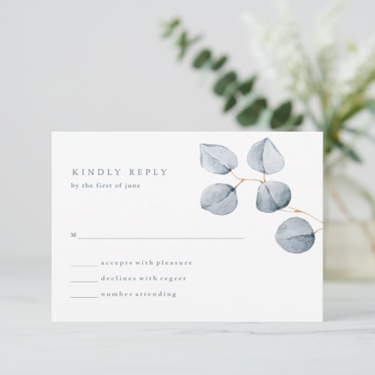 Simplicité de l'eucalyptus | Réponse mariage (Debout devant)