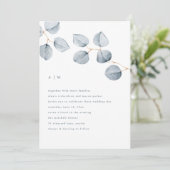 Simplicité d'Eucalyptus| Faire-part de mariage (Debout devant)