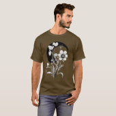 Simplicité élégante : Fleur Solitaire T-Shirt Desi (Devant entier)