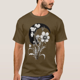 Simplicité élégante : Fleur Solitaire T-Shirt Desi