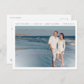 Simplicité éloquente Enregistrer la date Carte pos (Devant / Derrière)