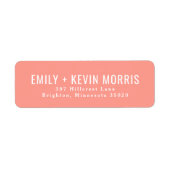 Simplicité| Étiquette d'adresse de retour moderne (Devant)