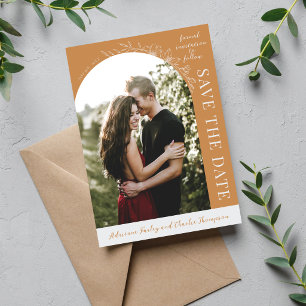 Simplicité Florale 1 Abricot Orange Save The Date