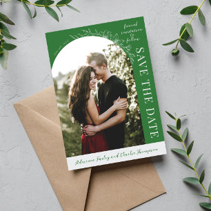 Simplicité Florale 1 Vert Prairie Save The Date