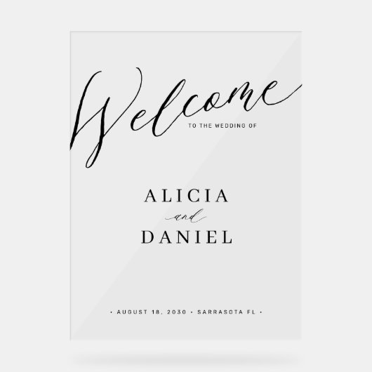 Simplicité moderne typographie mariage signe d'acc (Recto)