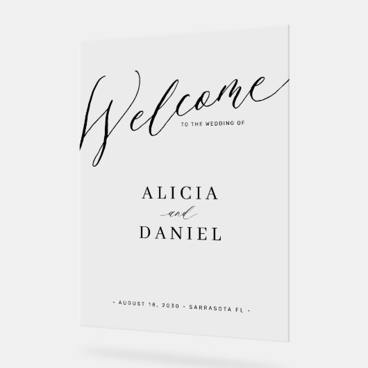 Simplicité moderne typographie mariage signe d'acc (Angle)